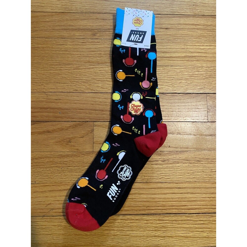 Chupa Chups Fun Socks New Size 10-13 Crew Lollipop